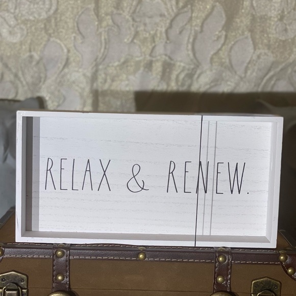 **SOLD on Mercari** Rae Dunn "RELAX & RENEW"